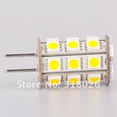 Бесплатная доставка! 27LED лампы затемнения G4 SMD5050 12VDC 540-594LM дома Дисплей Camper Лампа Белый теплый белый 1 шт./лот