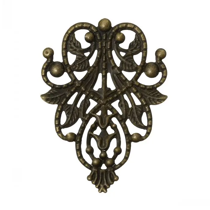 

DoreenBeads Embellishment Findings Antique Bronze Hollow 4.8cm x 3.5cm(1 7/8" x 1 3/8"),50PCs