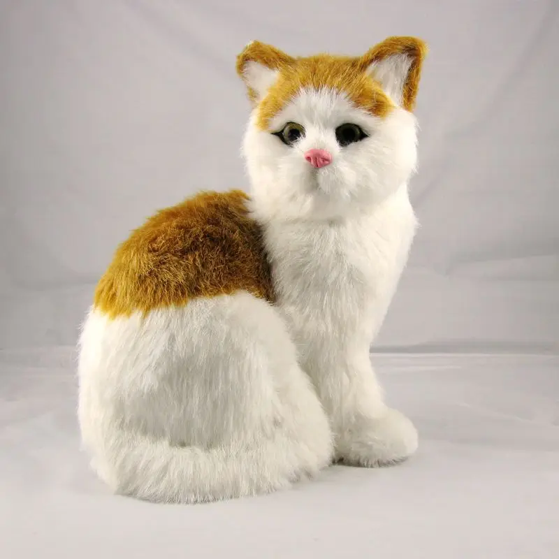 Полимерная статуя кота игрушки для домашних животных Кошки украшения для сада