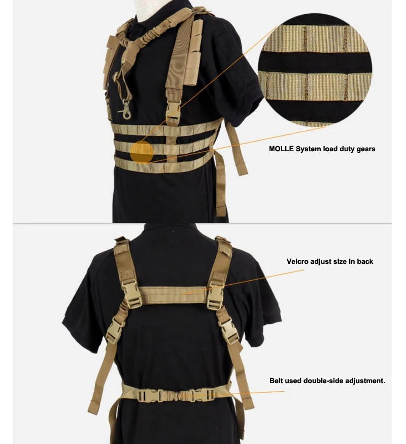 Actas-AU тактический Молл Широкие пояса Chest rig полиции 1000D нейлон тяжелых Грудь Рог airsoft Грудь установка
