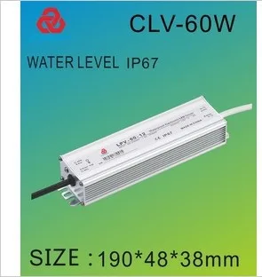 1 шт. IP67 24 V DC 2.5A 2500ma водоустойчивый led-драйвер постоянное напряжение 60 Вт для питания со светодиодной полосой поставить 0,6 кг/шт