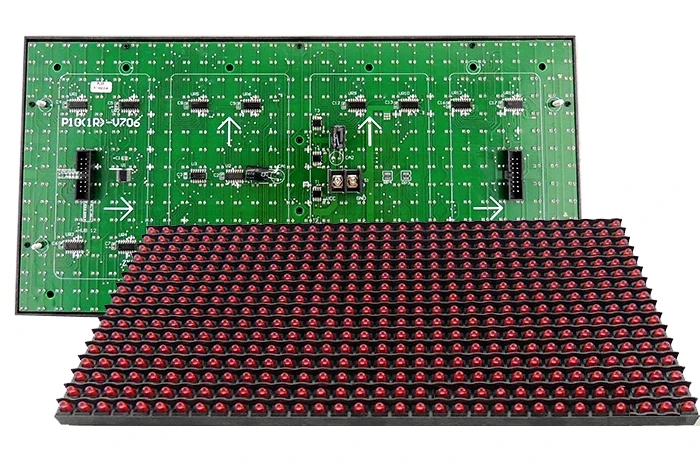 TEEHO полуоткрытый p10 красный светодиодный модуль 320x160 мм 32x16 пикселей полуоткрытый красный светодиодный модуль