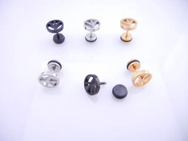 50 шт. Бесплатная пересылка Средства ухода за кожей Jewelry-стержня уха Поддельные беруш Иллюзия уха Туннели серьги