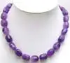 6 мм круглые Высокое качество природного фиолетовый кристалл 3 пряди 18-20 "necklace-nec5748