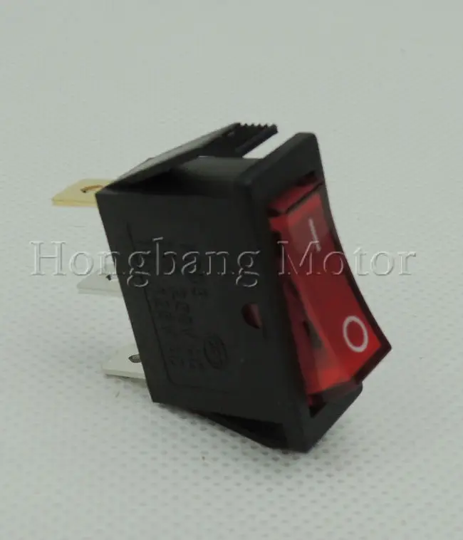 Бесплатная доставка! 50 шт./лот 3 Булавки красный свет Вкл/Выкл Кулисный Переключатель кнопочный переключатель 250 В 15A 125v20a