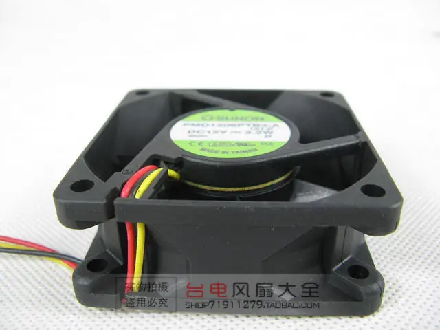 SUNON PMD1206PTB3-A DC 12 В 3,2 Вт 3 провода 6038 60x60x38 мм DC бесщеточный вентилятор