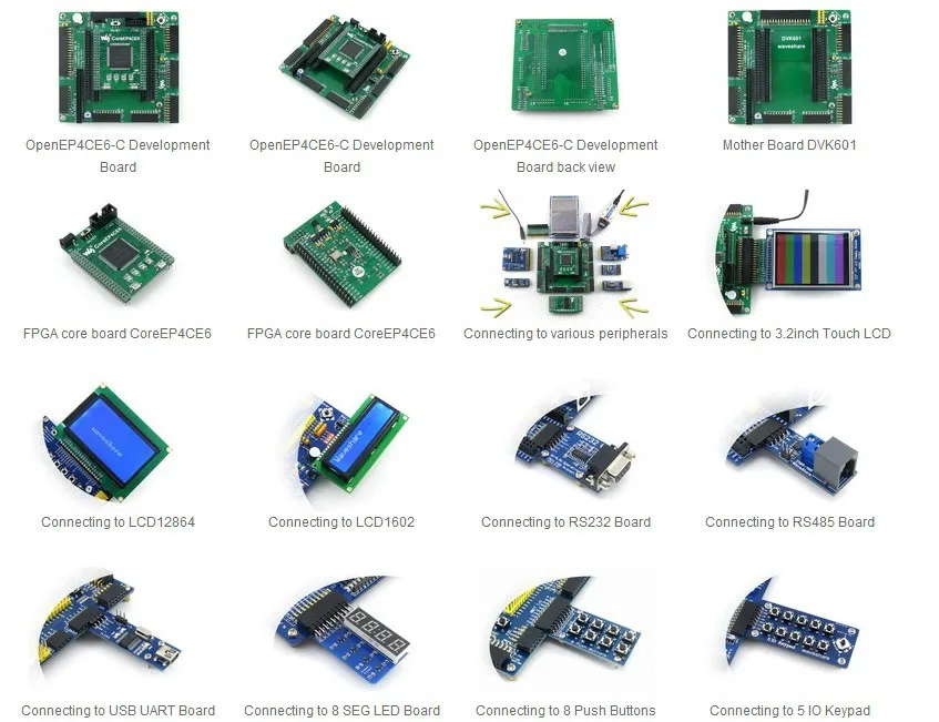 FPGA JTAG EP4CE6-C EP4CE6E22C8N циклонный уловитель IV FPGA макетная плата+ 12 дополнительные модули комплекты = OpenEP4CE6-C упаковка A
