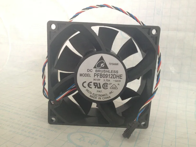 Для delta PFB0912DHE 9 см 9,2 9038 9238 92*92*38 мм 90*90*38 мм 12V 3.72a теплоотводы осевой вентилятор охлаждения