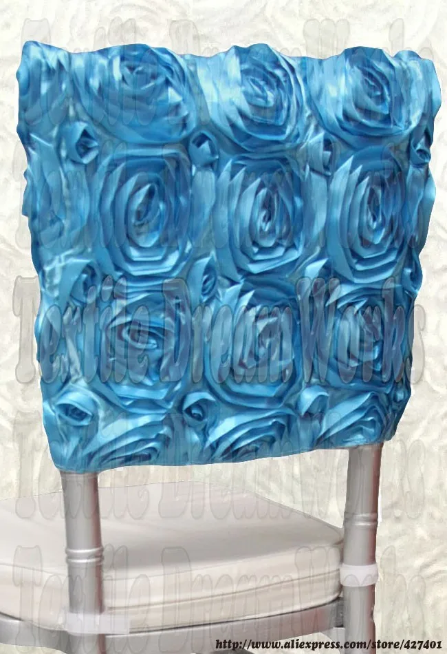 Aqua Blue атласная Розетка Chiavari чехлы на стулья/крышки стула/обертывание завязывается назад/лента для свадьбы события& вечерние& украшение для банкета