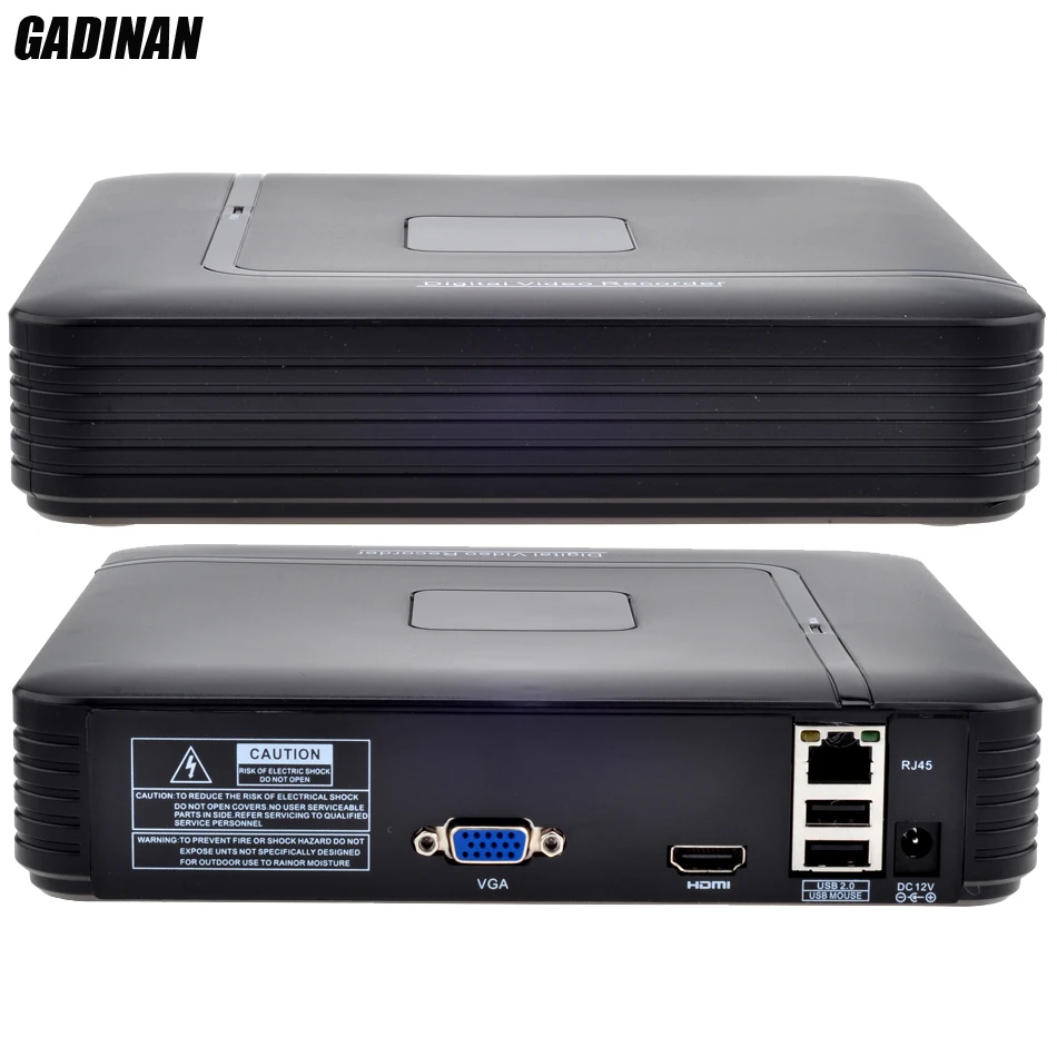 GADINAN Mini 4 Channel NVR HDMI Output Security Standalone CCTV NVR 4CH 1080P/8CH 960P ONVIF 2.0 Fo