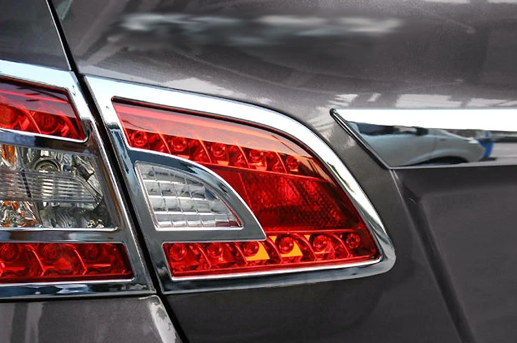 Для Nissan Sentra 2013 ABS хром задний светильник крышка лампы отделка 4 шт