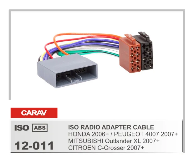 Carav 12-011Cable Adaptador ISO para Honda Radio de coche Mitsubishi de Peugeot de Citroen
