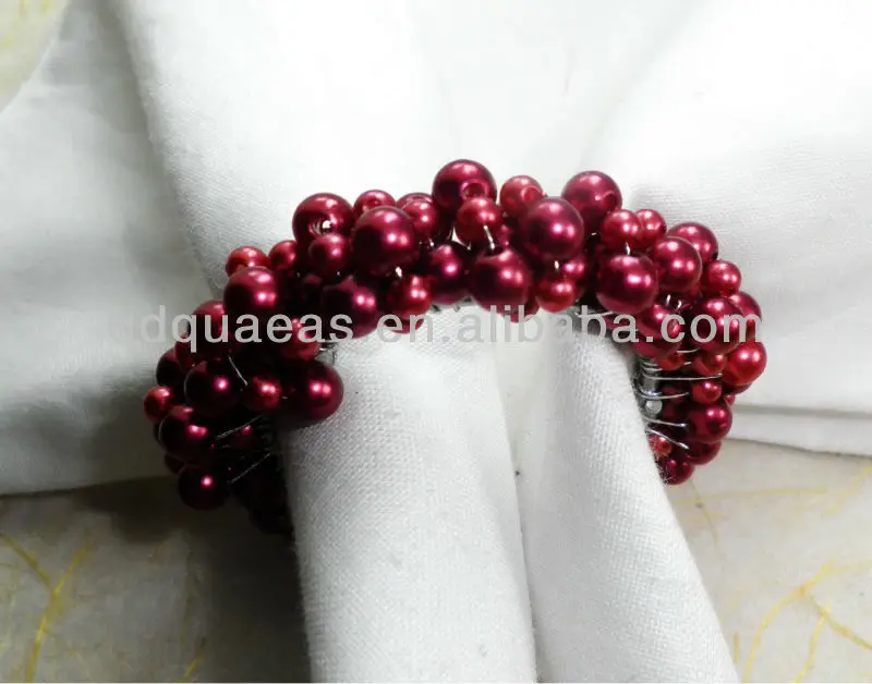 Продано на Aliexpress бисером кольцо для свадебных салфеток