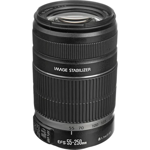 Canon camera lens 55 250mm f/4 5.6 EF S IS II Image Stabilizer 