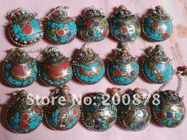 Тибетский JewelryTBP165 непальская латунь милые короткие носки для малышей табак bottles37 * 30 mmtibetan браслет Восточный pendantsmix заказа