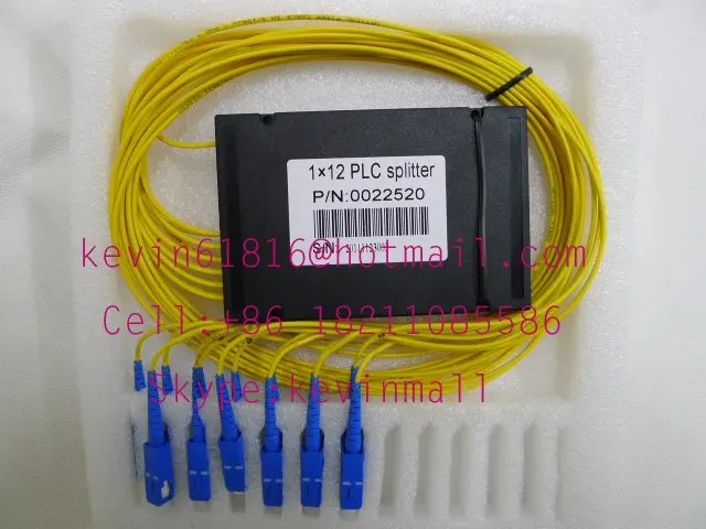 1x12 PLC сплиттер, siglemode, SC/APC, FC, ST, LC, SC/PC SC/FC/ST/LC разъем ODN. FiberCore