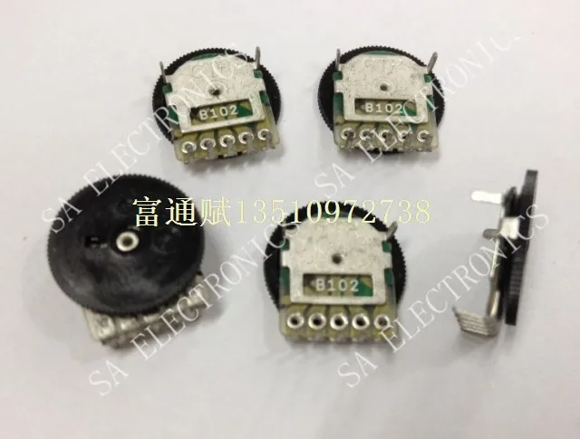 dial potenciômetro de volume ajustável 14*1 duplo b1k b20k b50k B500R--100PCS