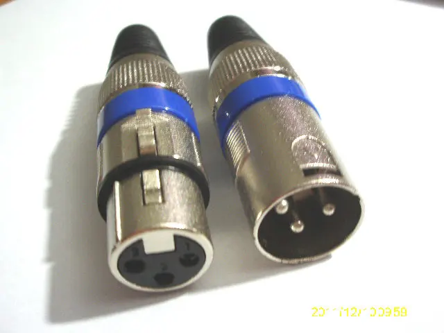 100 набор 3 pin XLR аудио кабель Разъем MIC штекер+ гнездо