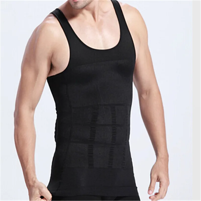 Men's Slimming Body Shaper Vest men sport Vest Waist Cincher and Tummy