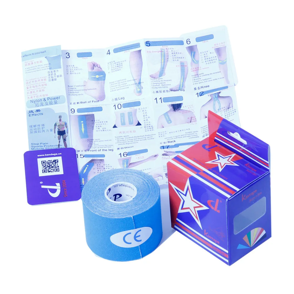 

Free shipping Kinesiology tape No or with box+Manual Elastic Medical Adhesive Bandage Physio MuscleTherapy Sport Safety Care