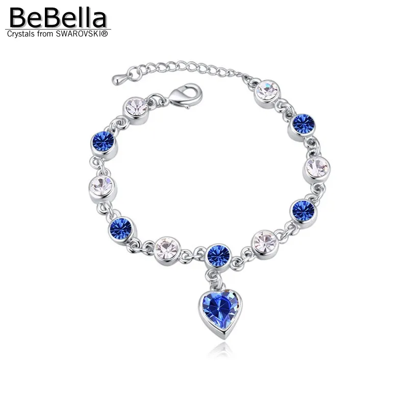 BeBella сердце кристалл браслет с кристаллами от Swarovski для женщин девочек OL дочь мать модные ювелирные изделия подарок