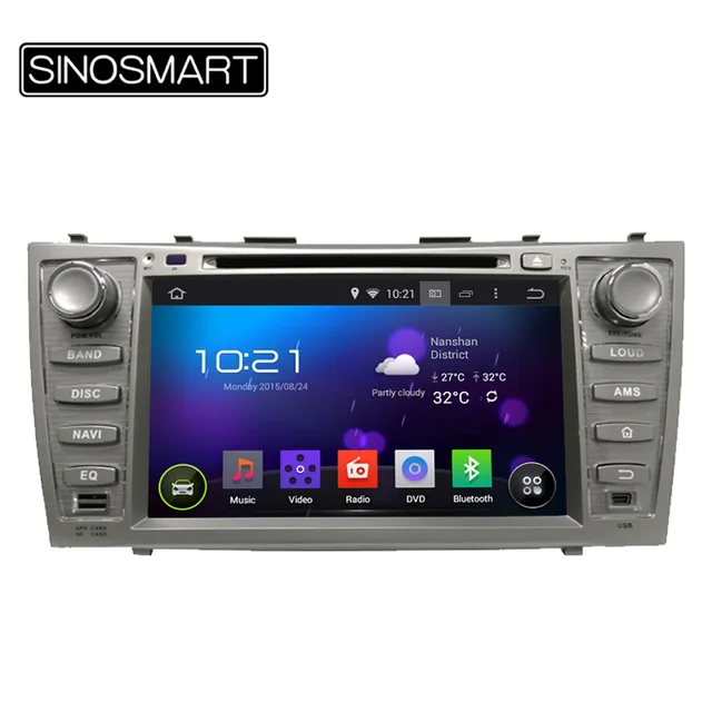 SINOSMART Updated Quad Core 8'' Android 5.1 Car Audio DVD