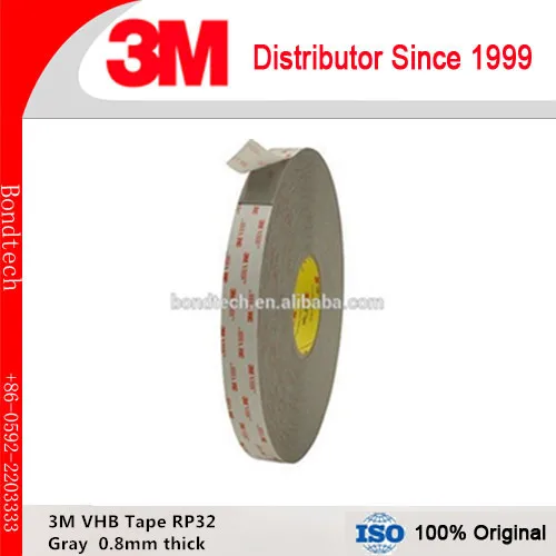 

Free Shipping 3M VHB acrylic tape RP32/ 3M VHB gray tape with 0.8mm thick, 10mmX33M/roll