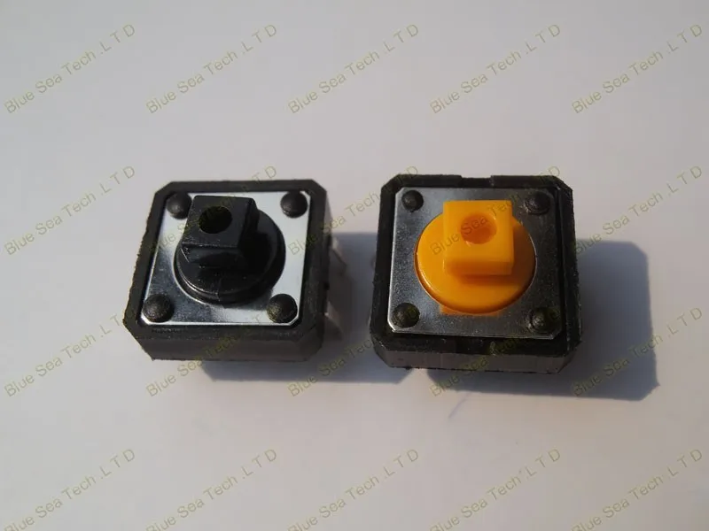 100 компл. Тактильные Кнопочный переключатель + кнопка Кепки, 12*12*7.3 мм такт микропереключатель mutli цвет Кепки Бесплатная доставка