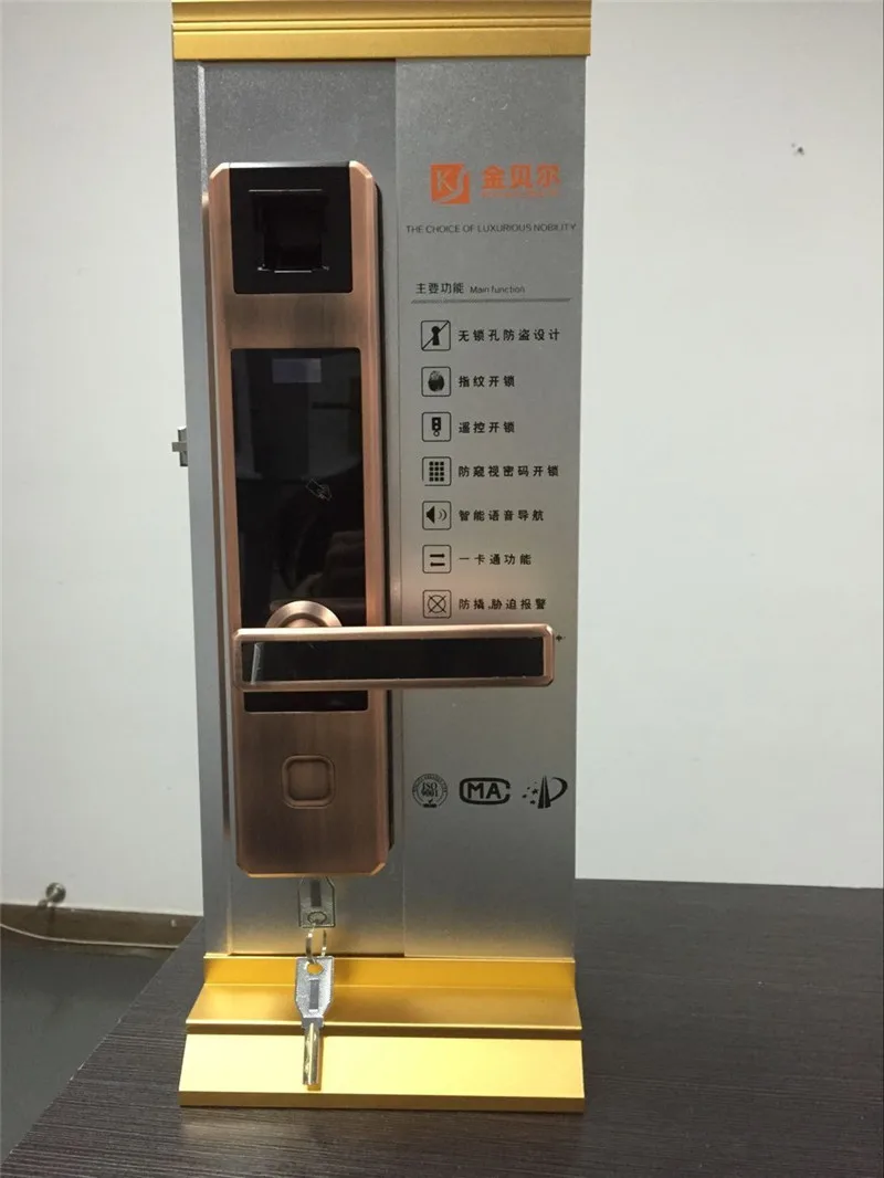 Пароль отпечатка пальца IC карта механический ключ Opporate дверной замок