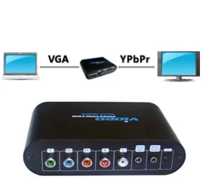 2300 VGA на компонентный Video Converter, ПК к ТВ vga-конвертер, преобразует PC VAG сигнала для отображения на ТВ, поддерживает 480 P 720 P 1080 P