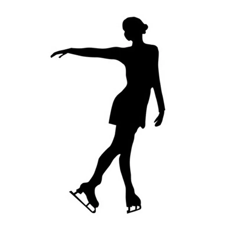 

9.8*17CM Winter Sports Modern Figure Skating Dance Stickers Decals Car Cover Scratches Decorative Accessories C4-0161