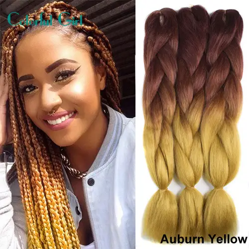 24inch Crochet Braids 100g Pack Twist Braid Hair Ombre Jumbo