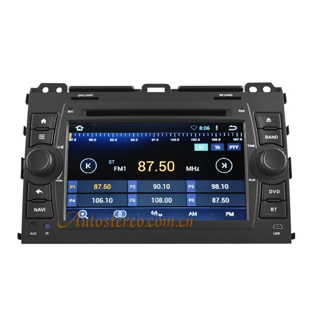 Best Quad Core Android 5.1 6.0 7.1 Car DVD Player Radio For Land Cruiser Prado 2002-2008 Car Headunit GPS Navigation Stereo Sat Nav 1