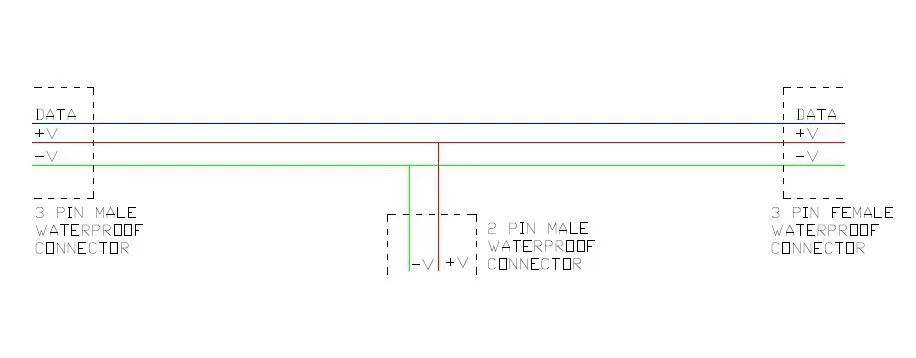 3 ядра Т Тип Водонепроницаемый сплиттер(средний-2 ядра); белый цвет; мужской диаметр подключения; 13,5 мм; 18AWG провод