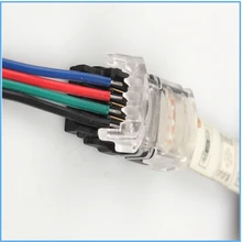 LED Клейкие ленты Интимные аксессуары RGB 10 мм 4PIN без пайки кабеля 18-22awg гибкие светодиодные полосы 4PIN разъем для 5050 RGB Водонепроницаемый полосы