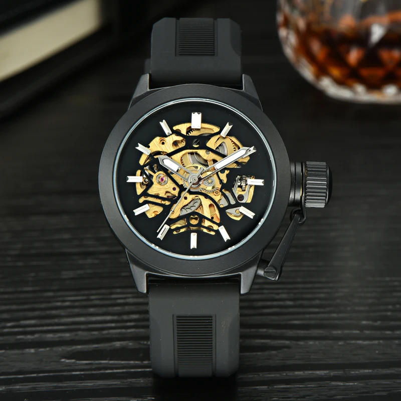 MCE Watch Top Brand font b Men s b font Automatic Watches Luxury Stainless Steel Case