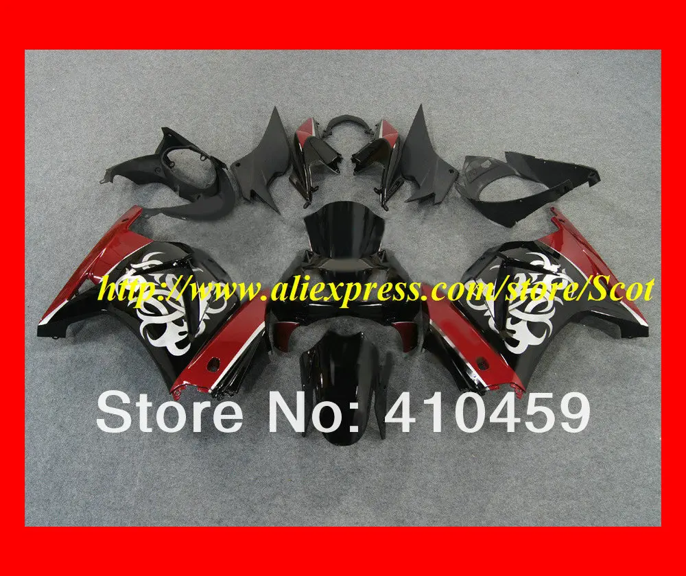 Красный блестящий черный обтекатель комплект для KAWASAKI Ninja ZX250R 08 09 10 11 12 ZX 250R 2008 2012 EX250 литья под давлением набор обтекателей