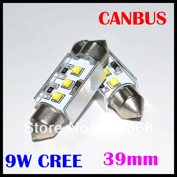 12 v Светодиодный лампа для чтения гирлянда светодиодный c5w 31 мм 36 мм/39 мм/41 мм 9 w canbus автомобильные лампочки canbus cree чипы светодиодный фонарь освещения номерного знака светодиодный