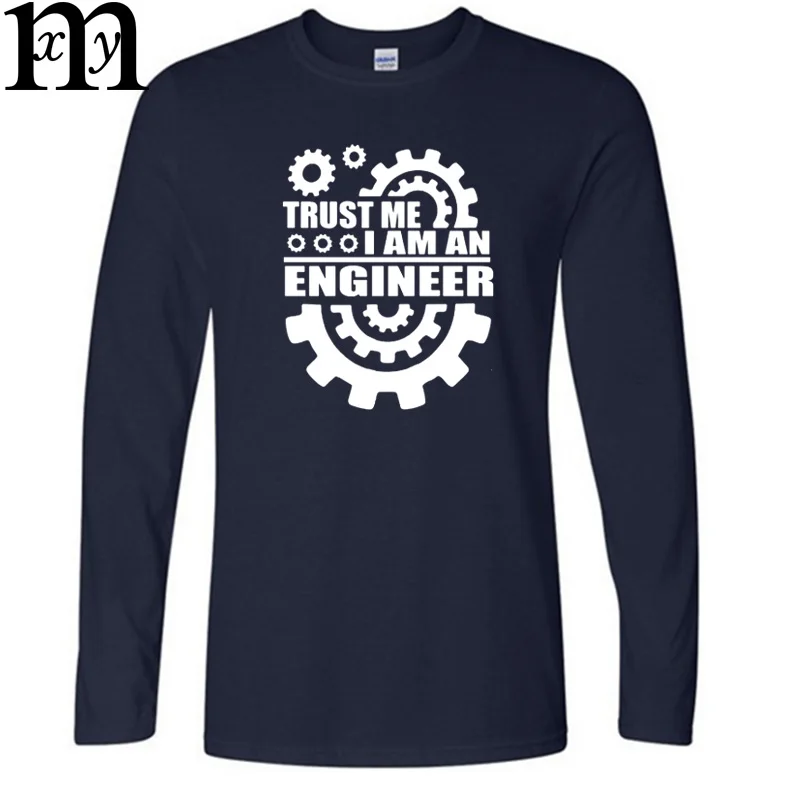 Новая модная футболка в стиле «I AM AN ENGINEER FOR LIFE» Хлопковая мужская футболка с рисунком на осень и зиму повседневные футболки - Цвет: 8