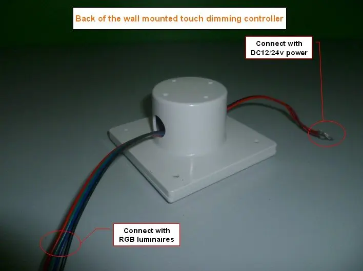 DC12/24 В 108/216 Вт площадь сенсорный интерфейс RGB LED контроллер настенный для освещения полноцветный светодиодные светильники 3 года гарантии