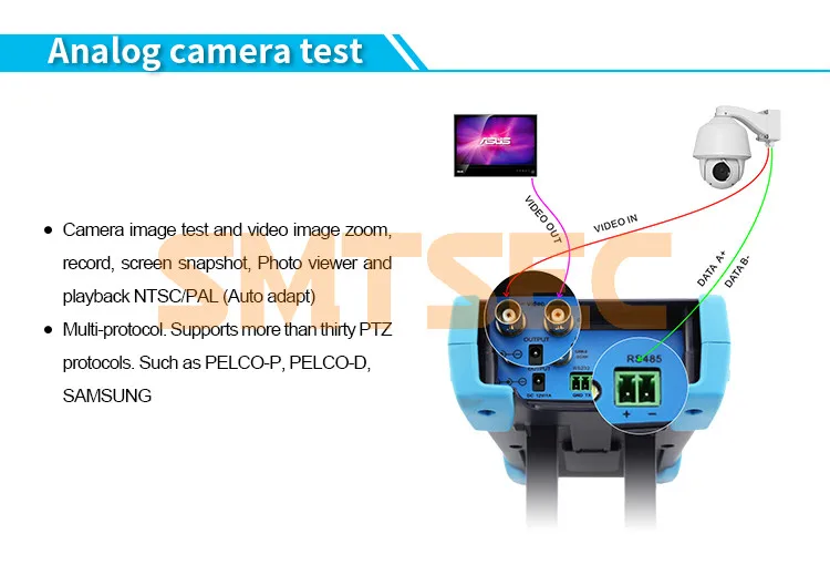 3,5 дюймов Multi-function CCTV IP камера тестер PTZ тестер с провода трекер, оптический мощность метр, TDR для системы видеонаблюдения(HVT-6212T