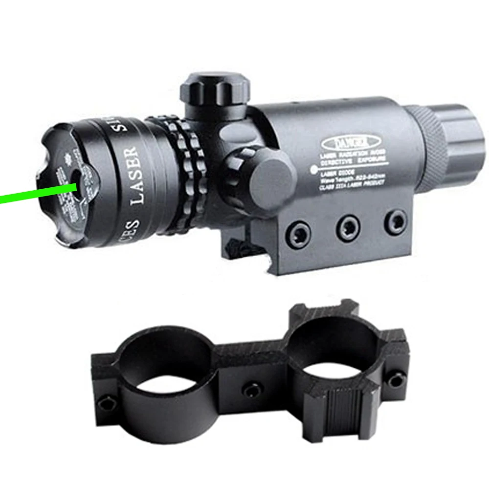 Green Laser Point Aim Sight Scope Tactical With Mount Airsoft Hunting