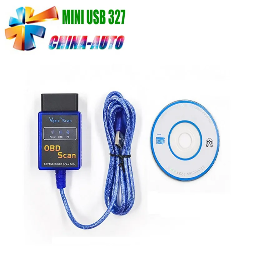 50 шт./лот DHL Мини USB ELM327 OBD2 Автомобильный сканер Диагностический интерфейс obd-ii с высокое качество