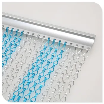 

Glossy Aluminum Hooks Chain Fly Screen Curtain