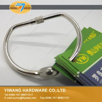 

Sales well office binder ring hanging ring nickel plating screw lock binding ring D ring keyring one per set manufacturer direct