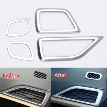 

YAQUICKA 4Pcs/set Car Dashboard Left/Right Air Conditioner Vent Frame Trim Car-covers Sequins Sticker For Ford Escort Styling