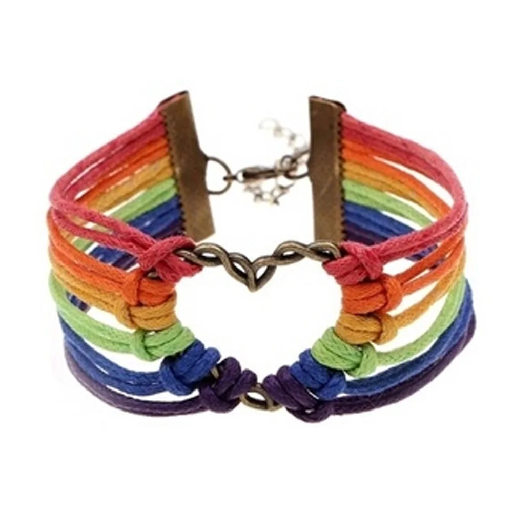 New Fashion Design Attractive Rainbow Flag Pride LGBT Charm Heart