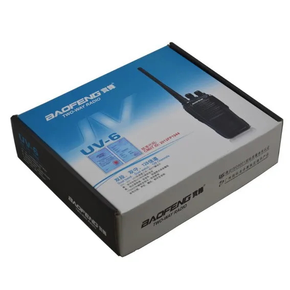 Оптовая Baofeng UV-6 двухдиапазонный vhf: 136-174 мГц и UHF: 400-470 мГц радио комплект хорошее качество Baofeng портативных радиостанций 5 Вт рации
