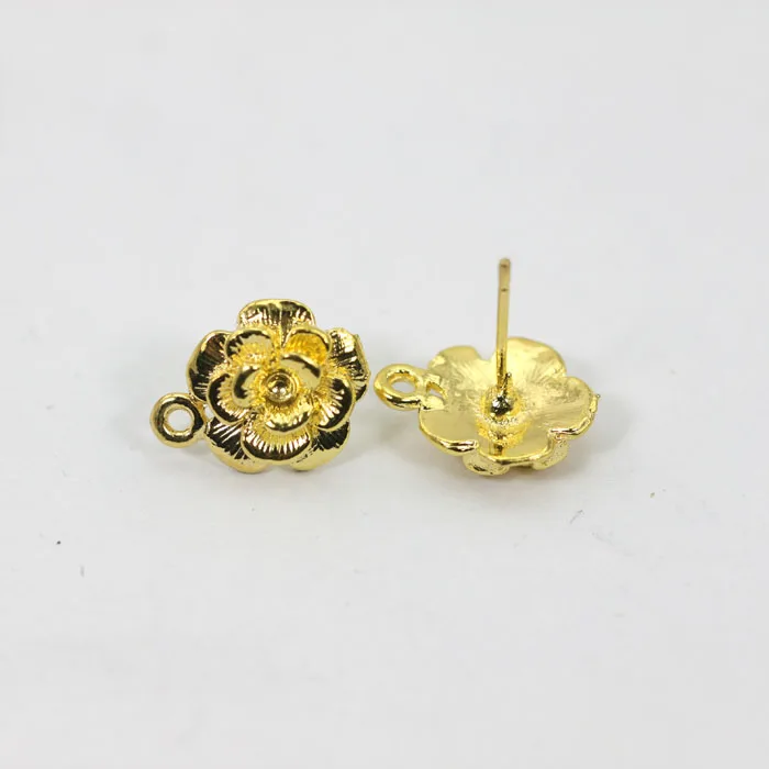 Cute New Earrings Stud Whole 50 Pairs Lot Post Flower Base Posts Cute New Earrings Stud Whole 50 Pairs Lot Post Flower Base Posts Earring Findings For Diy Jewelry Et003 In Components From