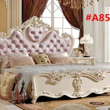 Высокое качество розовый бархат французский стиль кровать для принцессы A859